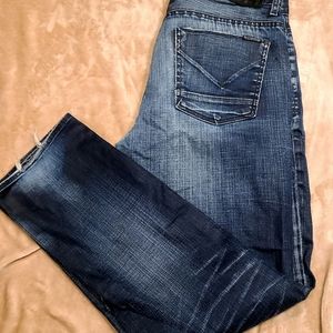 Hudson Blue Coated Dandy Slouchy Straight Leg Jeans Size 34